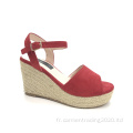 Femmes Sandales Espadrille à boucle ouverte